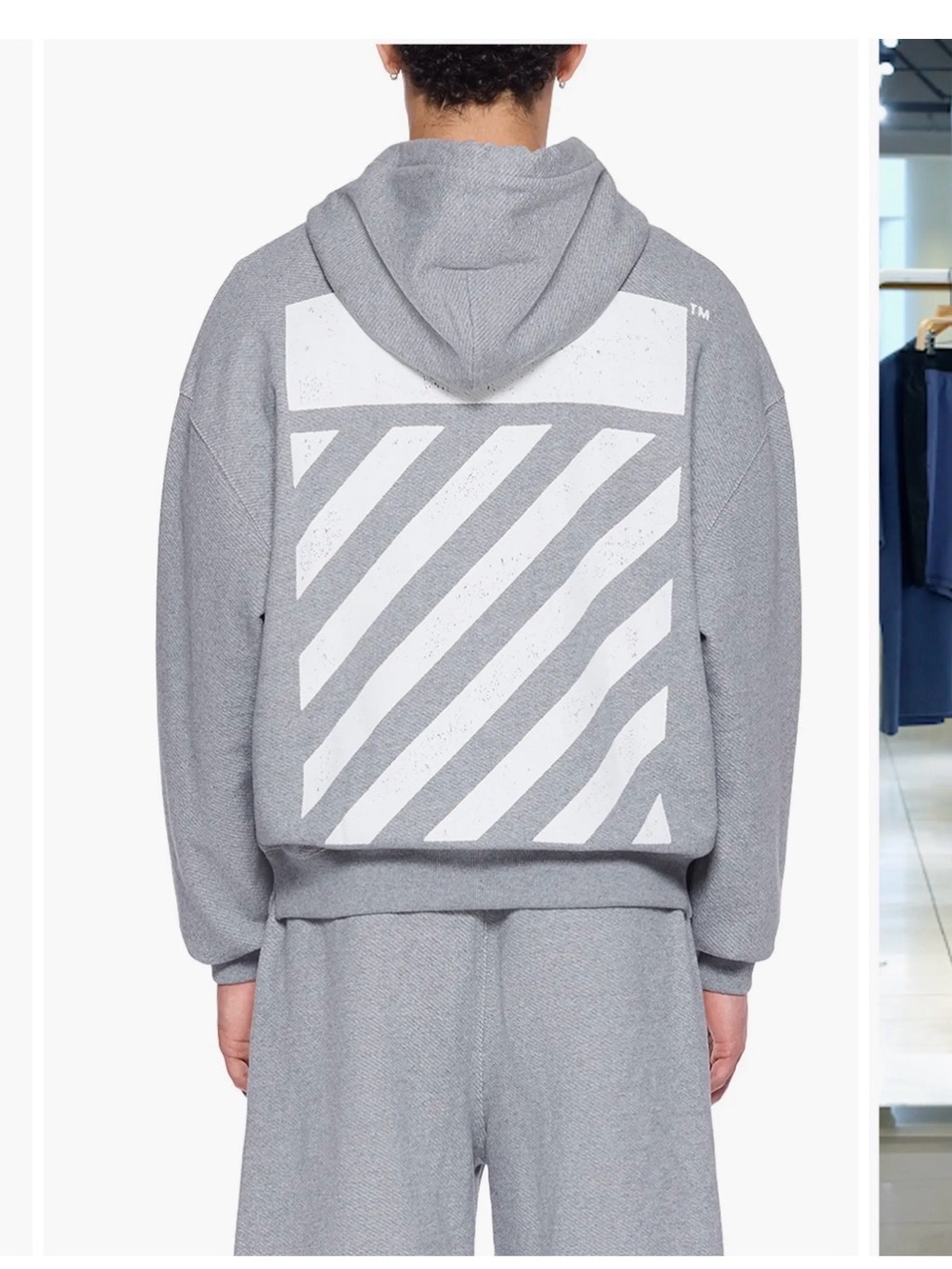 Off White L/AB Gray Hoodie NWT🔥🔥